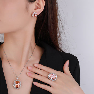 Conjunto Elegante Chopard Imitación Nido de Pájaro para Mujer - Image 13