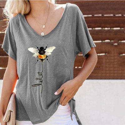 Playera Estampada Cuello Redondo Manga Corta para Mujer - Image 9