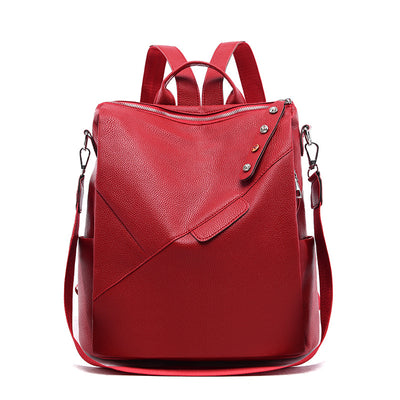 Mochila de Cuero PU Estilo Universitario para Mujer - Bolso Escolar Minimalista - Image 7