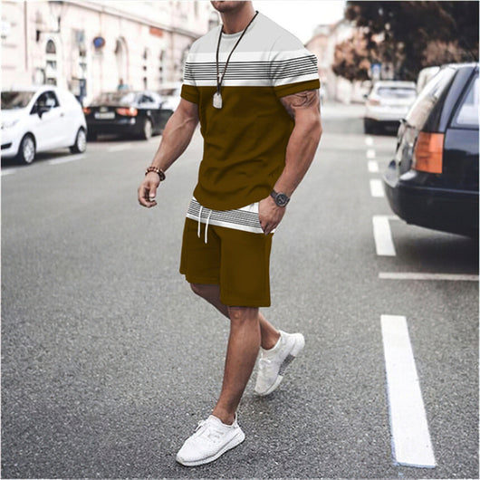 Playera Deportiva de Rayas para Hombre - Cuello Redondo Verano - Image 14