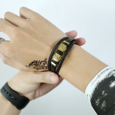Pulsera de Cuero Vintage para Hombre - Joyería de Importación - Image 8