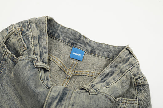 Pantalones Vaqueros de Algodón Desgastado con Estilo Vintage - Image 12