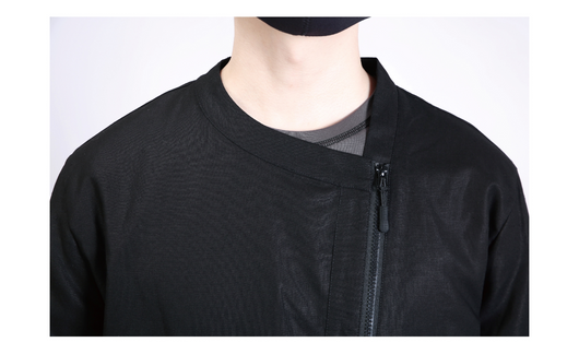Camisa Casual Hombre Patchwork Punk Funcional Algodón Lino Manga Corta - Image 9