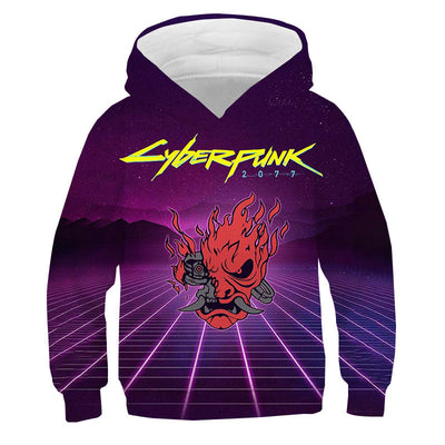 Sudadera Hoodie Infantil Cyberpunk 3D con Colores Vibrantes - Image 4