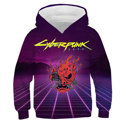 Sudadera Hoodie Infantil Cyberpunk 3D con Colores Vibrantes - Image 4