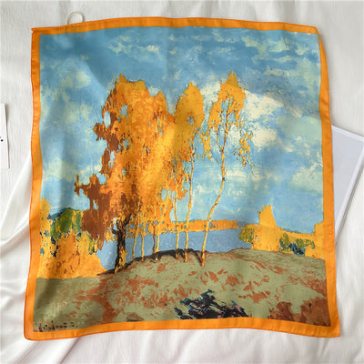 Pañuelo Cuadrado Lujo 70cm Otoño Invierno - Tela Fina - Image 21