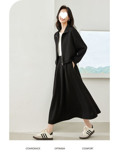 Falda Sastre Casual Verde Guisante para Mujer - Image 23
