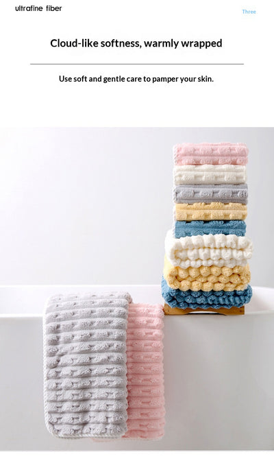 Toalla Facial Extragrande de Terciopelo Coral - Absorbente y Suave - Image 27