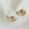Metal Water Drop Earrings With A Sense Of Niche Luxury Golden Water Drop
