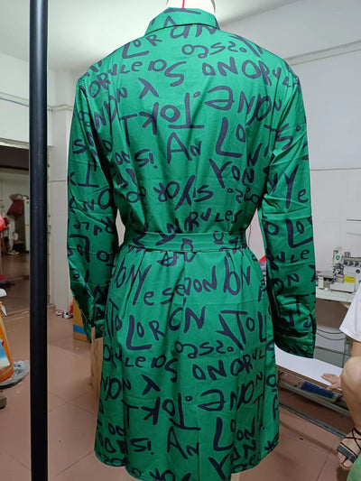 Camisa Vestido Estampada con Solapa Oversize - Image 18