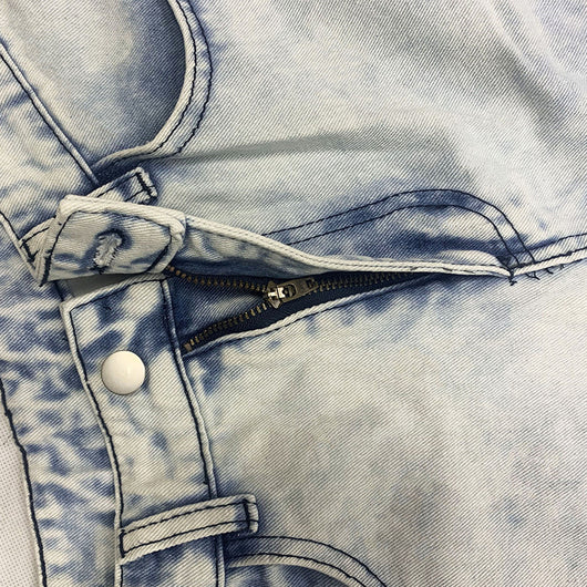 Jeans Slim Fit Azul Marino con Cierre y Rotos Modernos - Image 5