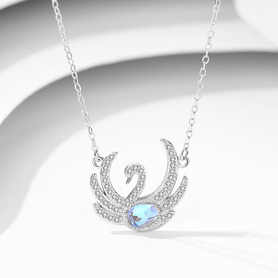 Collar Cisne Plata 925 Cadena Clavícula con Pluma - Image 9