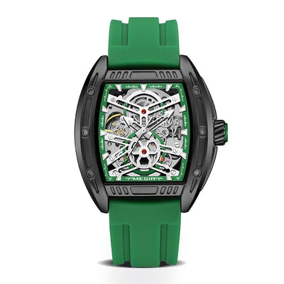 Reloj Mecánico Estilo Barril de Vino con Correa de Silicona - Image 8