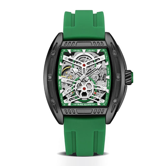 Reloj Mecánico Estilo Barril de Vino con Correa de Silicona - Image 8