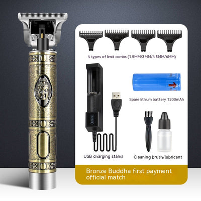 Cortadora de Cabello Profesional Retro con Grabado - Máquina de Afeitar Eléctrica de Precisión - Image 6