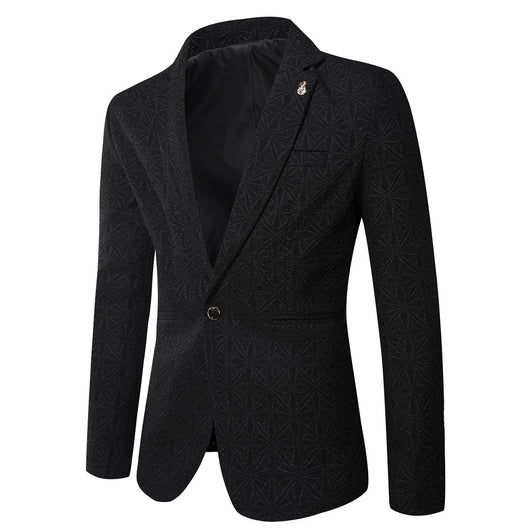 Chaqueta Slim Fit Jacquard Coreana para Hombre - Image 4