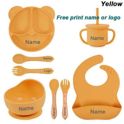 Plato de Succión Infantil con Cubiertos de Silicona Personalizado - Image 18