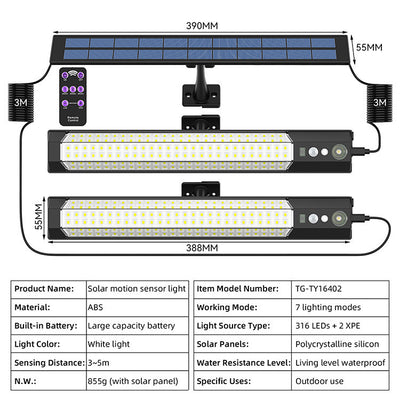 Lámpara Solar Exterior con Control Remoto Individual - Image 11