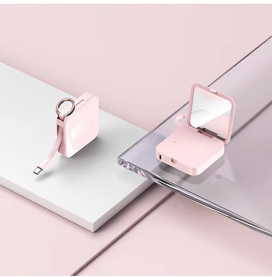 Llavero Powerbank con Espejo de Diamantes y Carga Rápida - Image 5