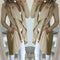 Abrigo Trench Largo Entallado Talla Grande con Cuello Polo