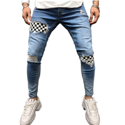 Pantalones Slim Fit Rotos Estilo Hip-Hop Europeo y Americano - Image 5