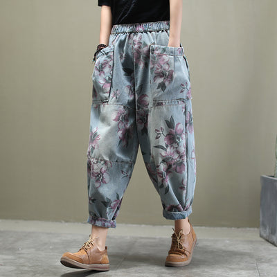 Jeans de Algodón Lavado con Estampado Versátil y Corte Holgado - Image 7