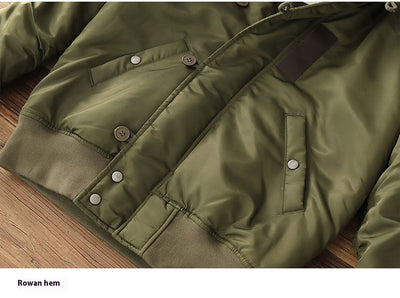 Chamarra Retro para Hombre con Cuello de Pelaje Grueso - Image 23