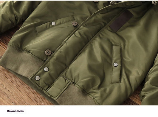 Chamarra Retro para Hombre con Cuello de Pelaje Grueso - Image 23