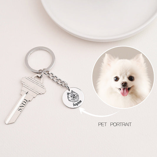 Llavero Personalizado con Foto de Mascota DIY