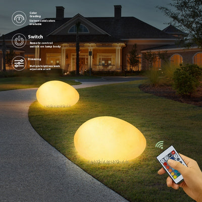 Luz Solar de Piedra Decorativa Impermeable para Exterior - Image 4