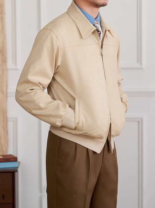 Chaqueta Bomber de Gamuza para Hombre - Cuello Solapa Casual - Image 10