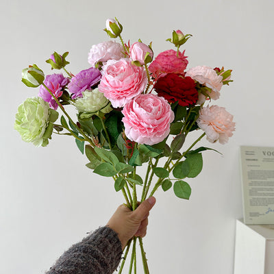 Flores Artificiales de Peonía y Rosa Premium para Decoración del Hogar - Image 3