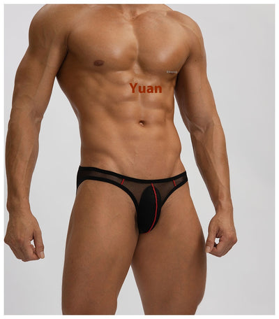 Bóxer Masculino Mesh Transparente Cintura Baja Seda Fría - Image 14