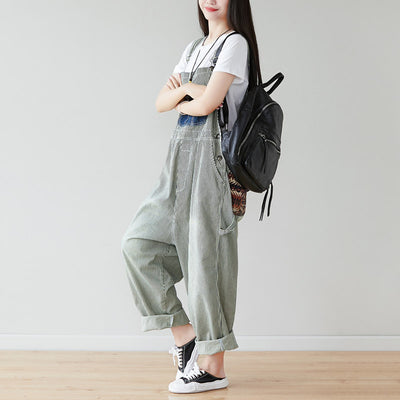Overol Rayado Talla Grande para Mujer - Estilo Coreano Moderno - Image 5