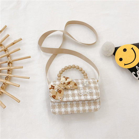 Bolso Crossbody Cuadros Marrones con Detalle Pearl - Image 14