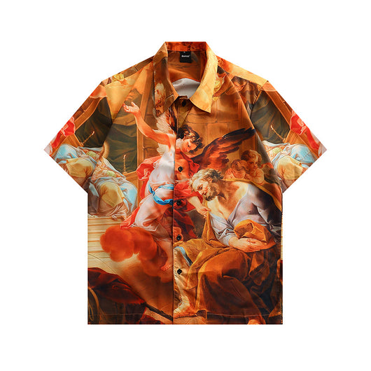 Camisa Casual Hombre con Estampado Artístico Óleo Completo - Image 16