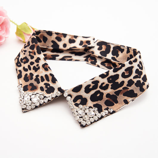 Suéter Estampado de Leopardo para Mujer - Cuello Camisero Versátil - Image 4