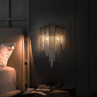 Lámpara de Pared Aluminio con Cadena Borla Estilo Italiano - Image 11
