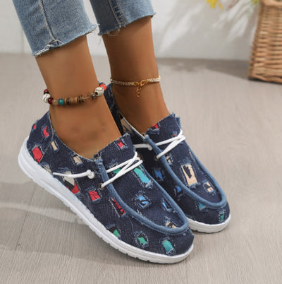Mocasines Mujer con Estampado Girasol - Zapatos Canvas Cómodos sin Cordones - Image 12