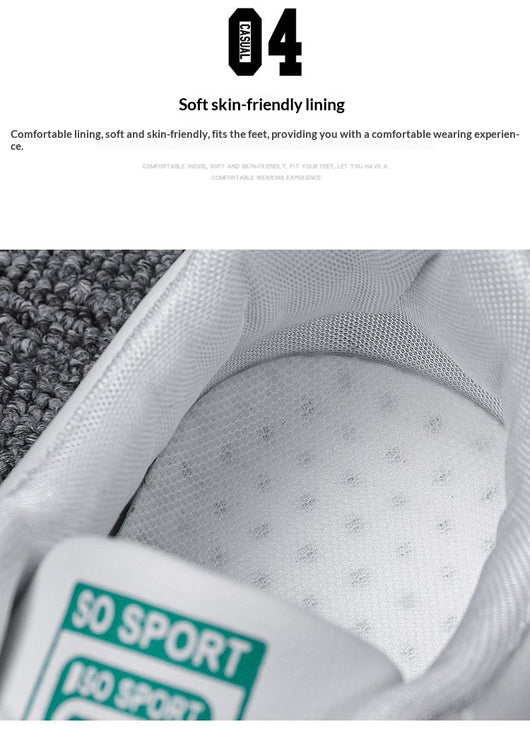 Zapatos Casuales Minimalistas Blancos para Hombre con Suela Plana - Image 10