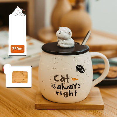 Taza de Cerámica con Tapa y Cucharilla para Café - Diseño Gato - Image 11
