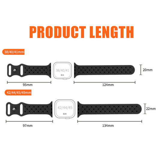 Correa Apple Watch Bambú Cuadros y Encaje Silicona Deportiva - Image 21