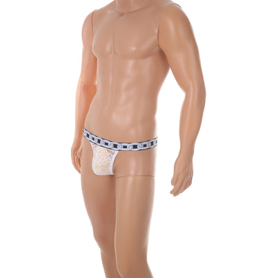 Tanga Masculino de Encaje 3D con Cadena Ajustable Transparente - Image 21
