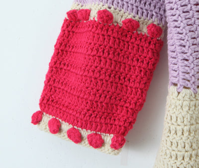 Suéter Tejido a Mano Jacquard Combinado - Manga Larga Estilo Vacacional - Image 16