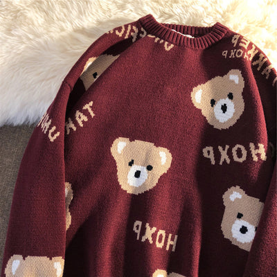 Suéter Retro con Oso para Mujer - Top Trendy Ins - Image 6