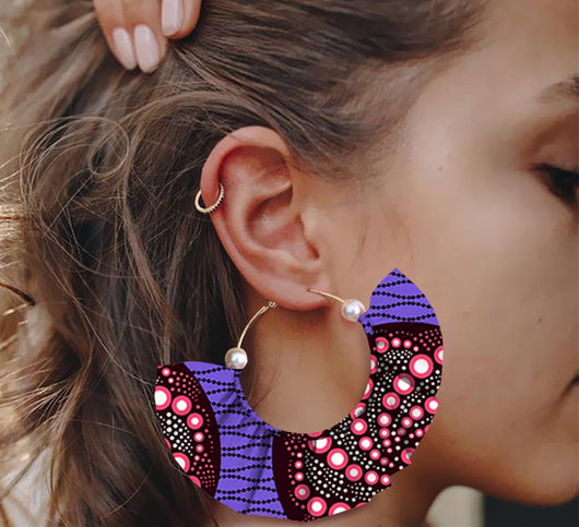 Aretes Artesanales Estampados de Diseño Exagerado - Image 4