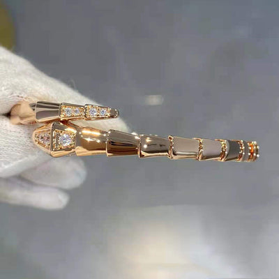 Pulsera Masculina Oro Rosa y Blanco - Diseño Serpiente Lujo Minimalista - Image 10