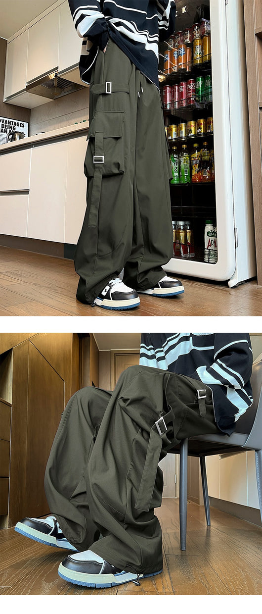 Pantalones Rectos Anchos para Hombre - Image 16