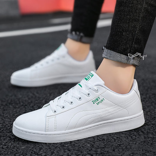 Zapatos Casuales Minimalistas Blancos para Hombre con Suela Plana