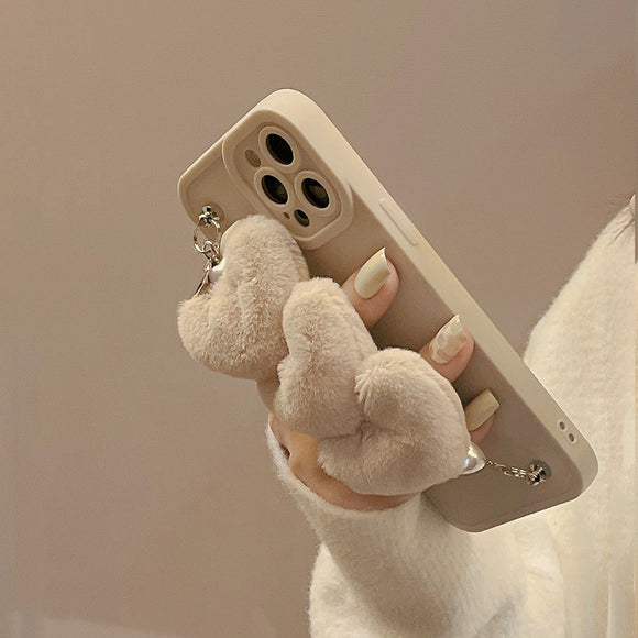 Funda Corazón Suave para Teléfono con Pulsera de Silicona